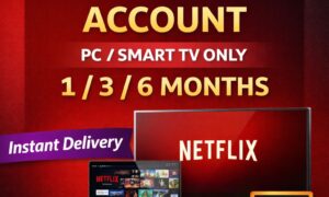Home 25 Netflix Account 4K Ultra HD – PC & Smart TV Only 1 3 6 Months Subscription