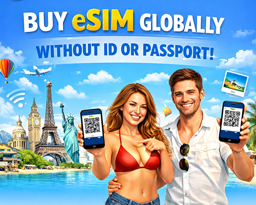 Buy Global eSIM for International Travel | TakaTopUp 1 Buy Global eSIM Online – No ID or Passport Required | TakaTopUp